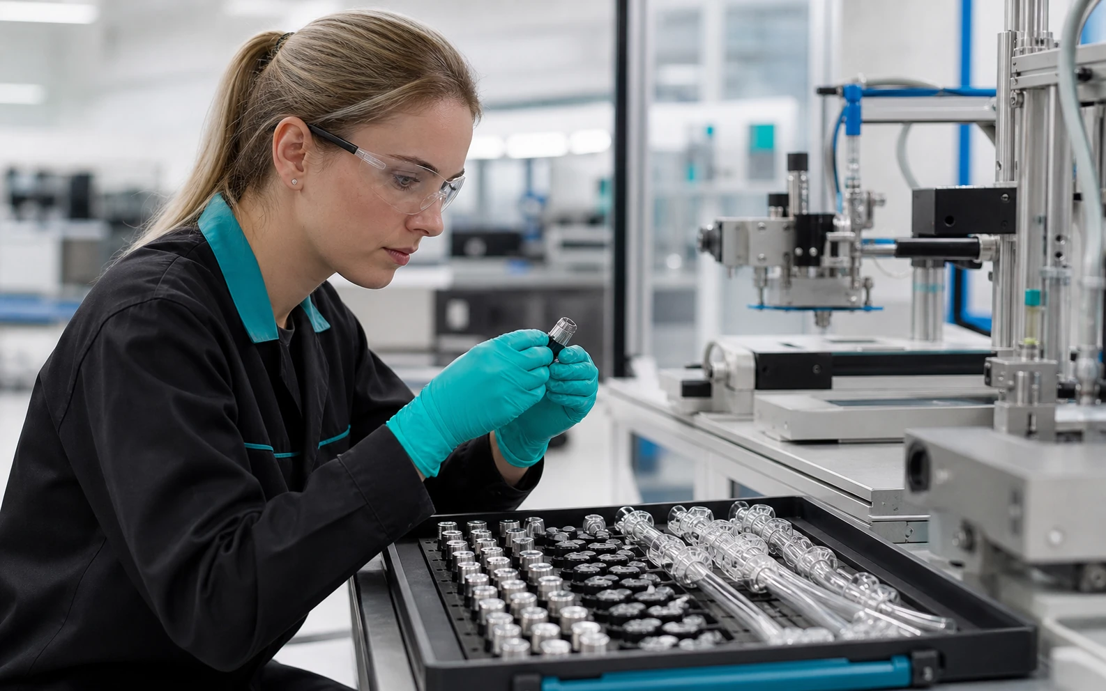 Quality inspection of precision microduct connector components