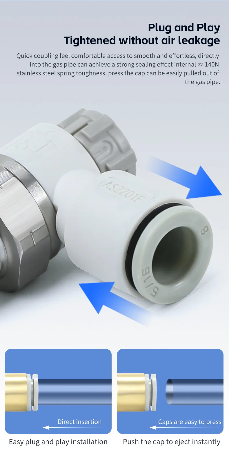 AS2201F Pneumatic Fitting detail image 4