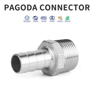 China Factory 1/2" Male Thread Stainless Steel Barb Hose Tail Connector Pipe Nipple Gas Nipple Fittings gallery image 2