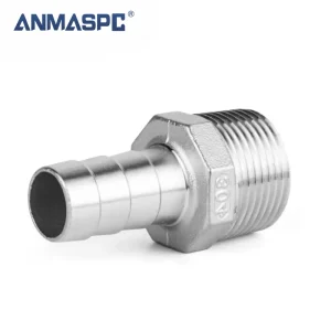 China Factory 1/2" Male Thread Stainless Steel Barb Hose Tail Connector Pipe Nipple Gas Nipple Fittings gallery image 3