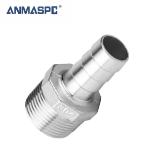 China Factory 1/2" Male Thread Stainless Steel Barb Hose Tail Connector Pipe Nipple Gas Nipple Fittings gallery image 4