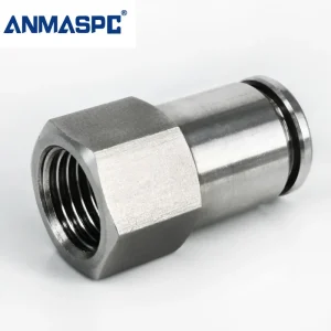 Factory Stainless Steel 304/316 PCF Female Thread Straight Push Fit Pipe Air Compressor Fittings Coupler gallery image 1