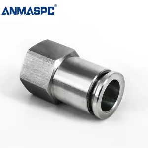 Factory Stainless Steel 304/316 PCF Female Thread Straight Push Fit Pipe Air Compressor Fittings Coupler gallery image 3