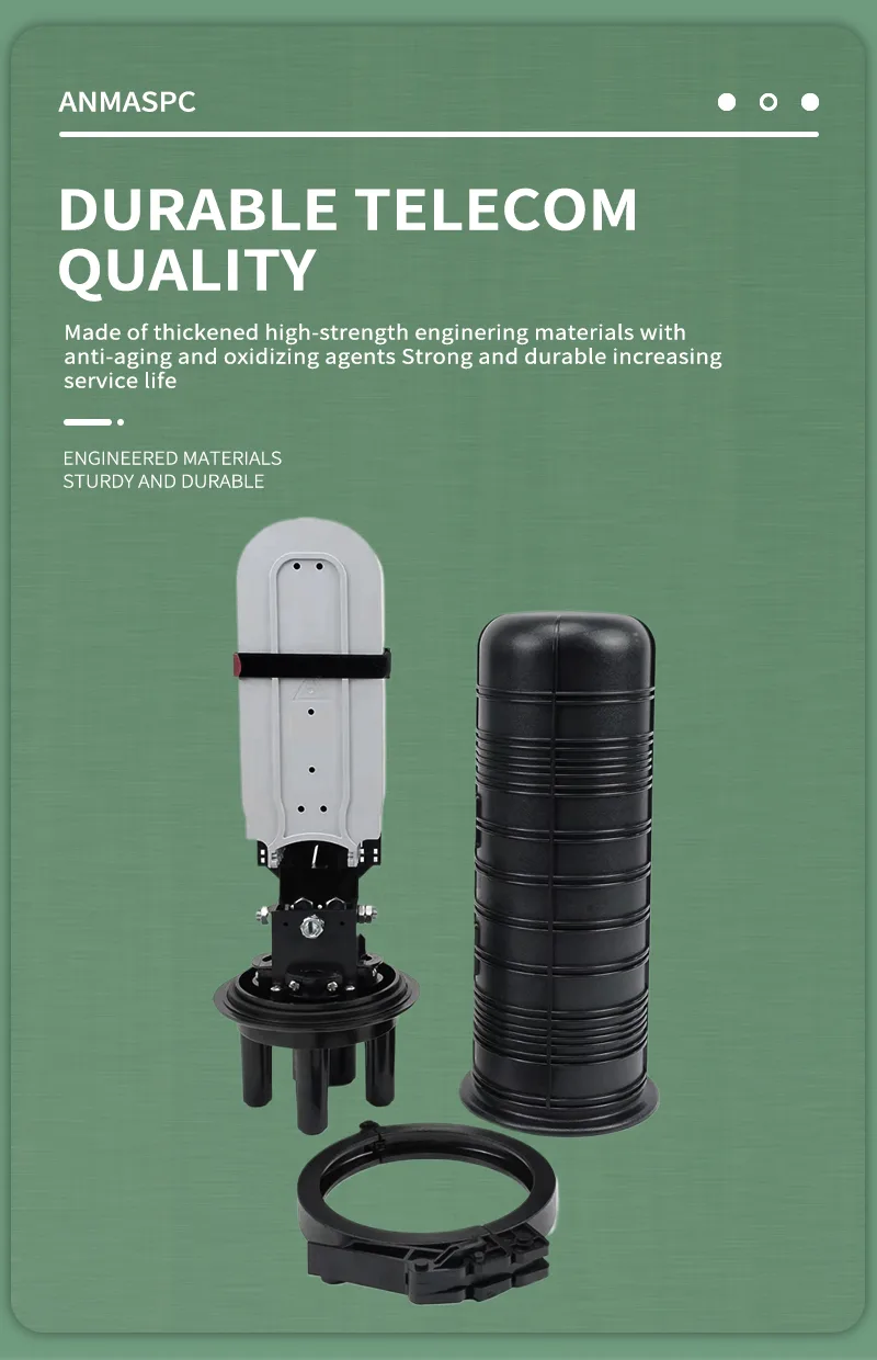 Factory supply fiber optic communication equipment fiber optic splice closure dome closure 144 core D96-04 detail image 3
