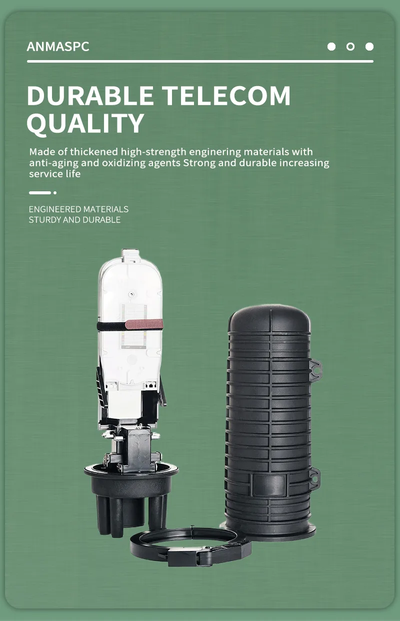 Factory supply fiber optic communication equipment fiber optic splice closure dome closure 144 core FOSC detail image 3