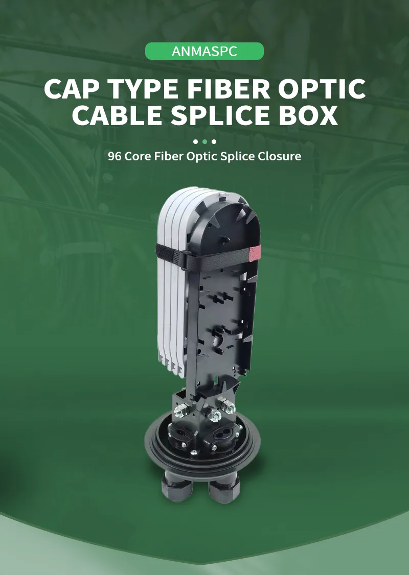 Fiber optic communication fiber optic splice closure 96 core detail image 1