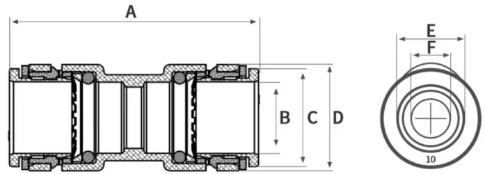 HDPE Straight Microduct Connectors Optical Connector for Air Blow Products detail image 3