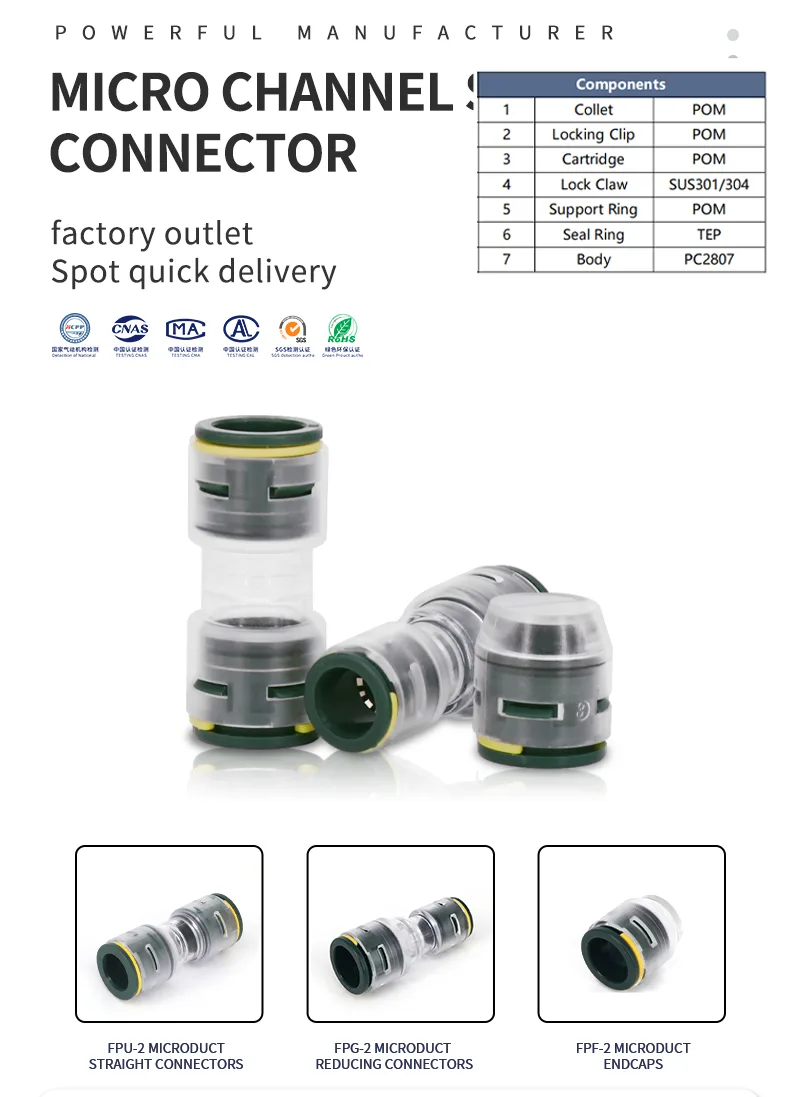 HDPE Straight Microduct Connectors Optical Connector for Air Blow Products detail image 5