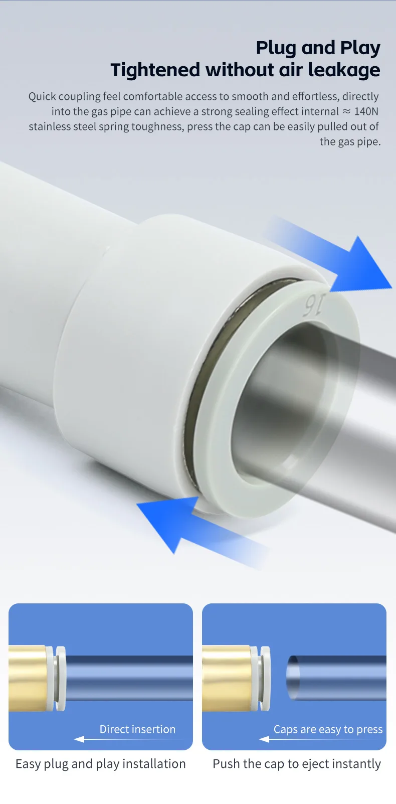 KQ2H Reducer pneumatic fitting detail image 4