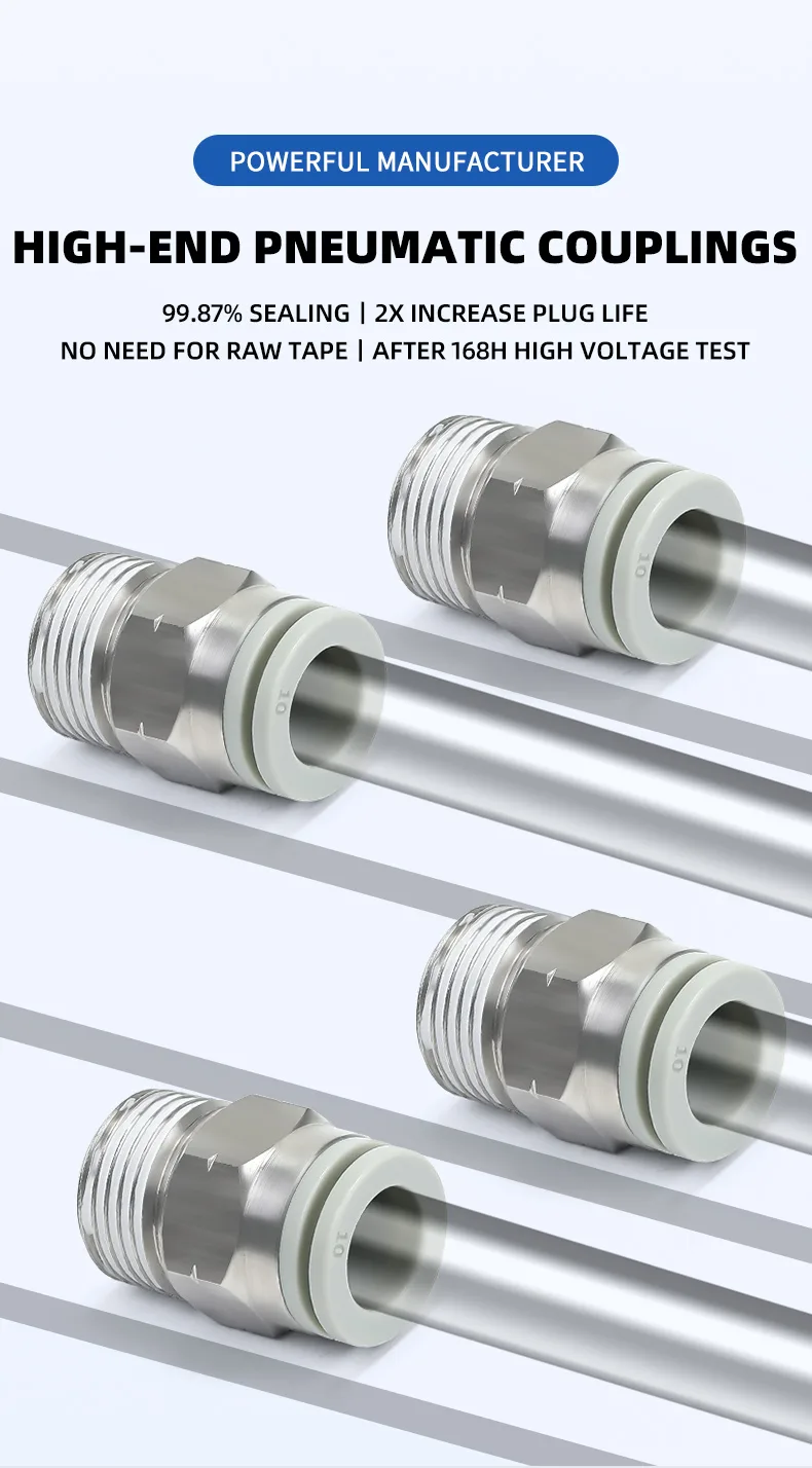 KQ2H Stainless Steel Straight Coupling Connector Pneumatic Fitting detail image 1