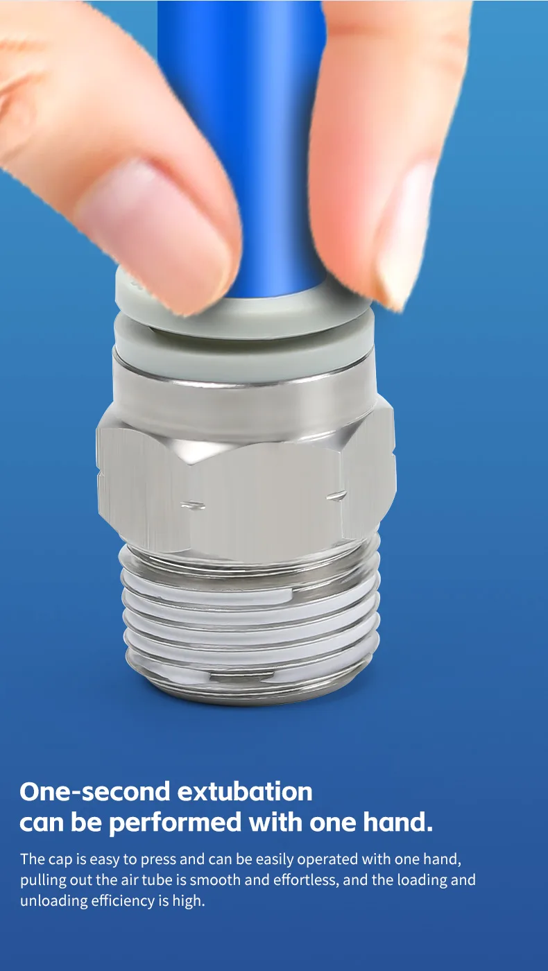 KQ2H Stainless Steel Straight Coupling Connector Pneumatic Fitting detail image 3