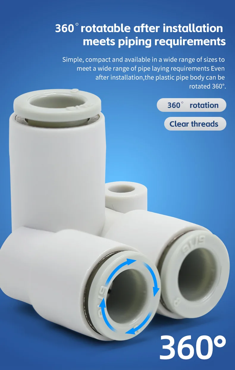 KQ2LU Double Bend Pipe Fitting - Durable & Versatile Solution Pneumatic Fitting detail image 7