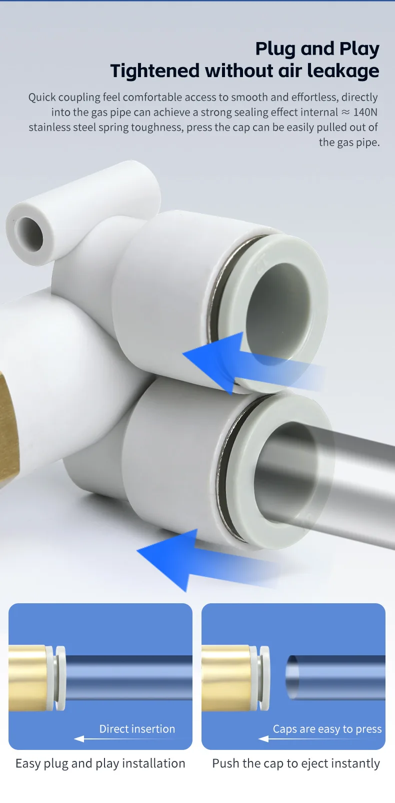 KQ2LU Double Tube Elbow Pneumatic Fitting detail image 4