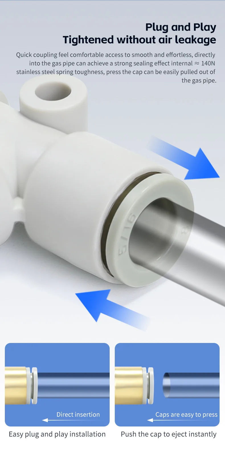 KQ2T reducer pneumatic fittings detail image 4