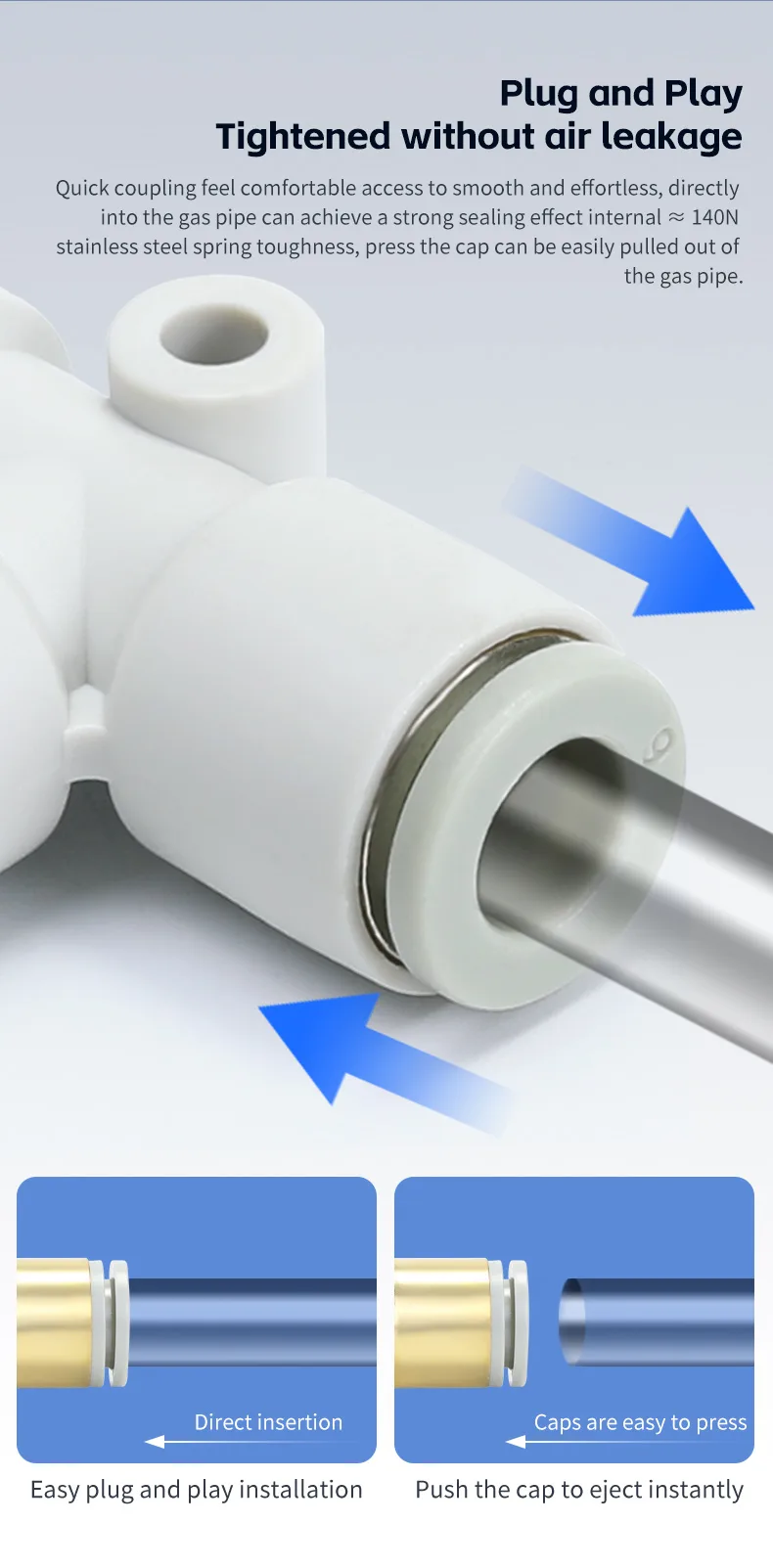 KQ2T straight pneumatic fitting detail image 4