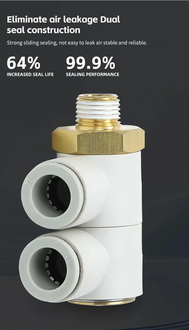 KQ2VD Two Single Pipe Universal Elbow pneumatic fitting detail image 5