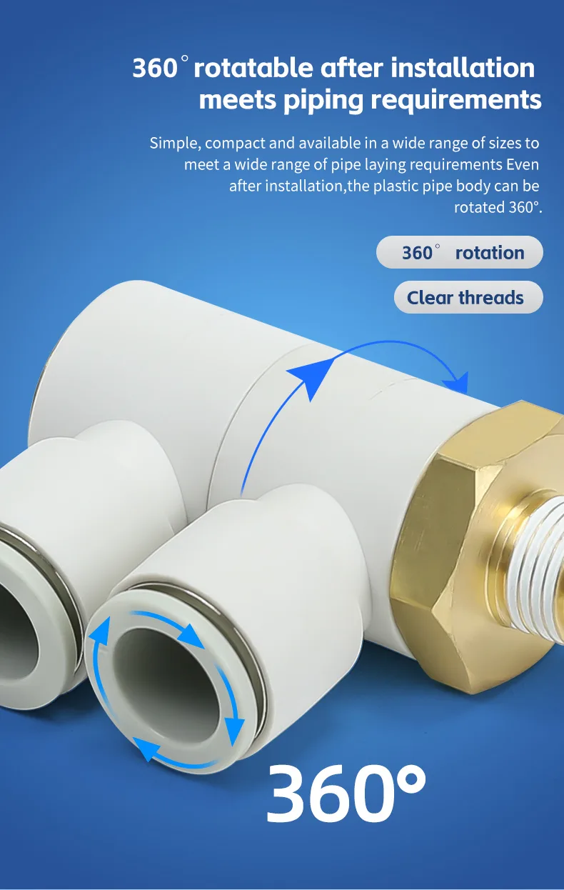 KQ2VD Two Single Pipe Universal Elbow pneumatic fitting detail image 7