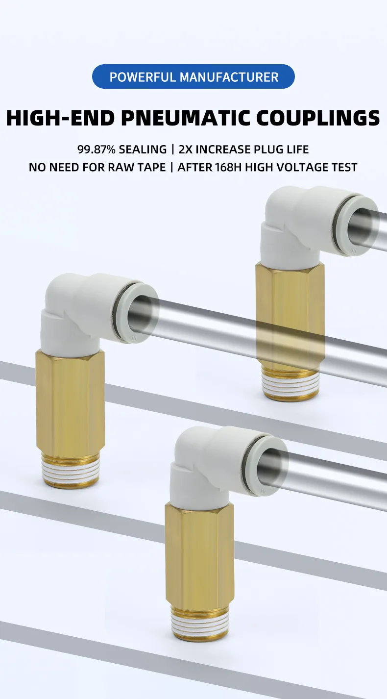 KQ2W Long Elbow Pneumatic Fitting - High-Quality Connectors detail image 1