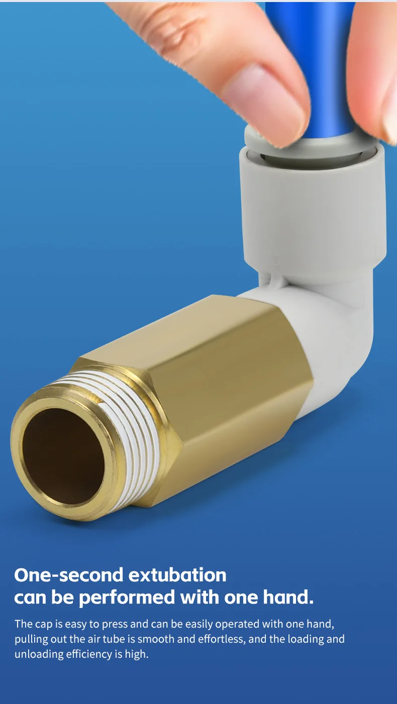 KQ2W Long Elbow Pneumatic Fitting - High-Quality Connectors detail image 3
