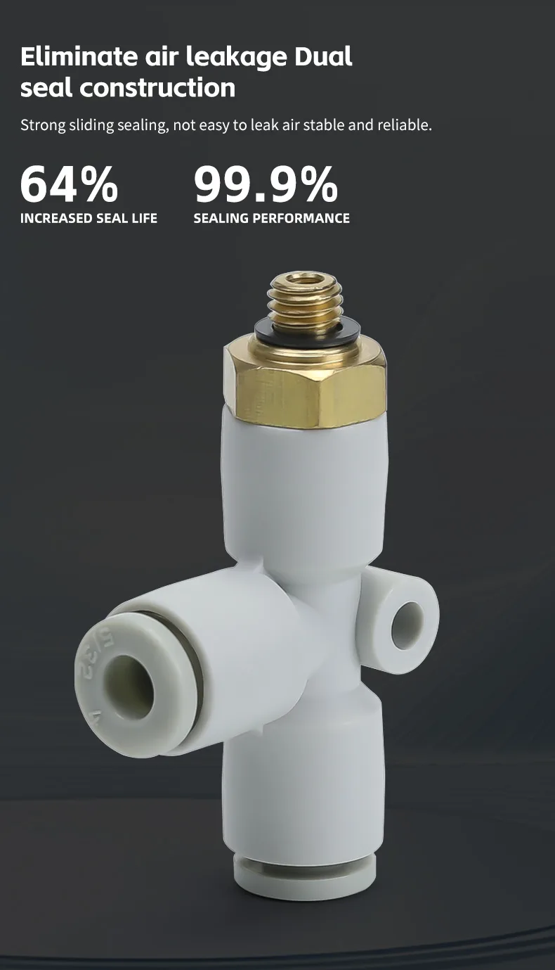 KQ2Y Auxiliary T-Type Connector for Pneumatic Systems Pneumatic Fitting detail image 5