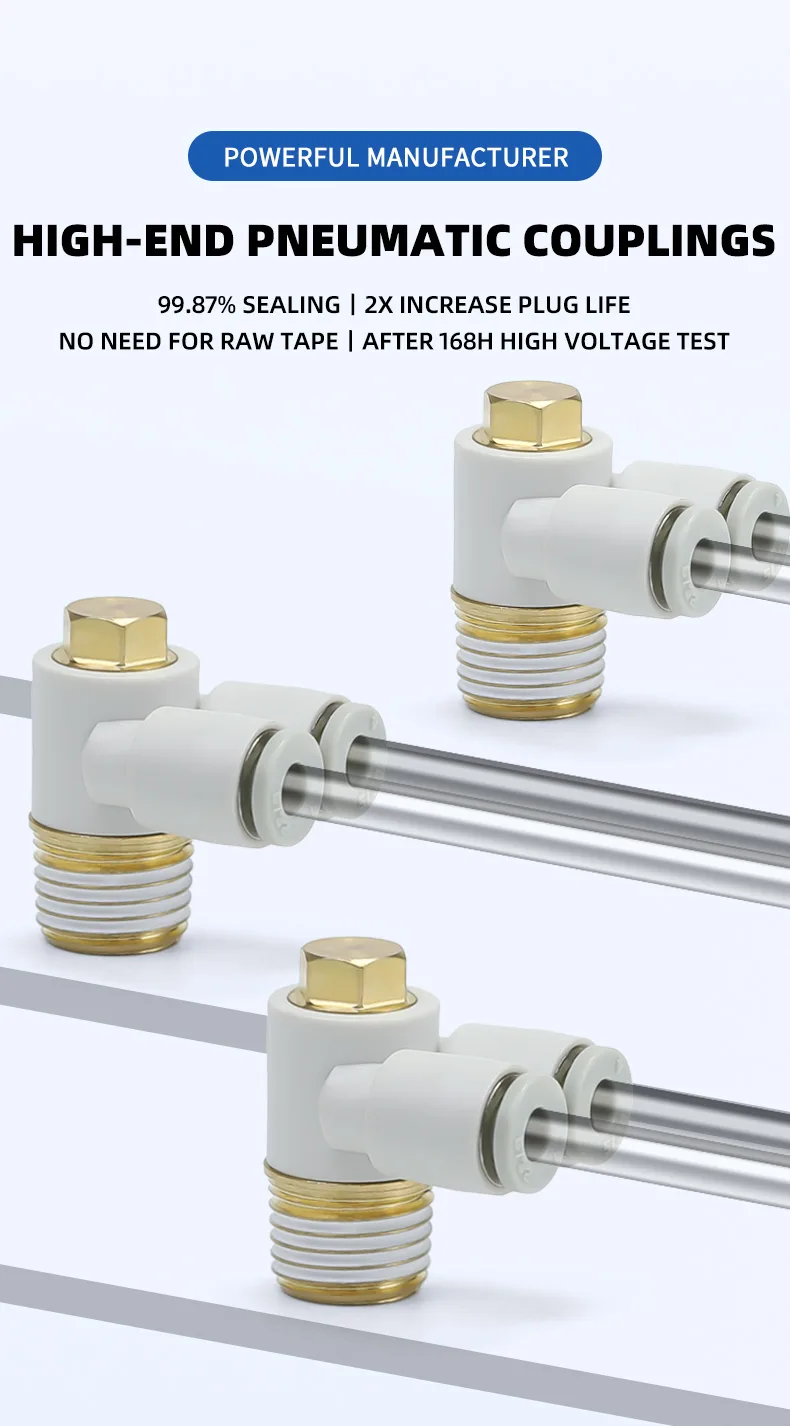 KQ2Z Double Tube Universal Elbow Connector for Pneumatic Systems detail image 1