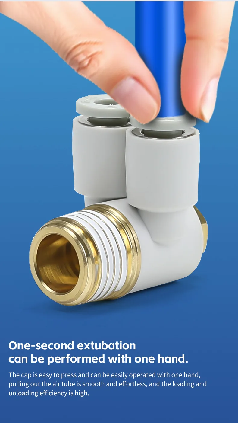 KQ2Z Double Tube Universal Elbow Connector for Pneumatic Systems detail image 3