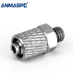 MHL Series 304 Stainless Steel Pneumatic Quick Connector Hose Air Tube Fitting Threaded Straight Plug gallery image 1