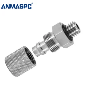 MHL Series 304 Stainless Steel Pneumatic Quick Connector Hose Air Tube Fitting Threaded Straight Plug gallery image 2