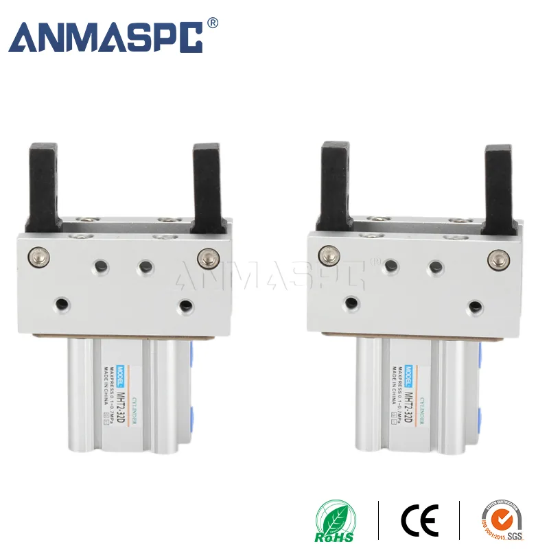 MHT2 Series Heavy Duty Toggle Type Double Acting Pneumatic Air Gripper Finger Cylinder MHT2-32D/40D/50D/63D Opening Closing gallery image 1