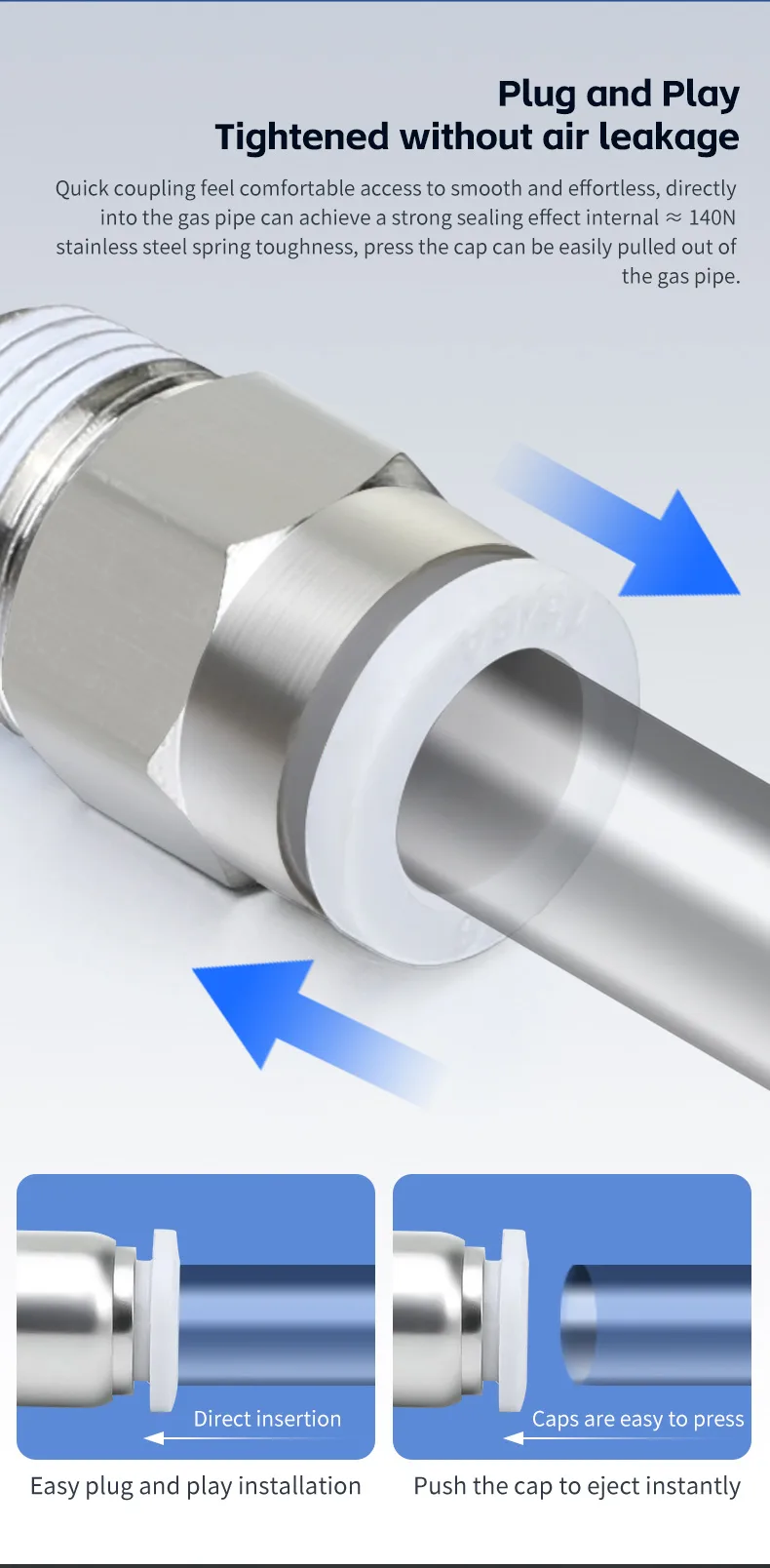 MINI PC Pneumatic Fitting - Durable, High-Performance Connector detail image 4
