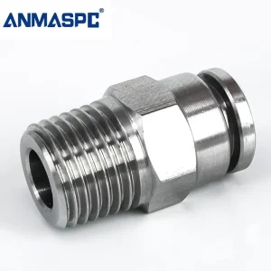 Multi Size PC 304/316L Stainless Steel Straight Connectors Air Hose Connector With Male Thread Pneumatic Push in Fittings gallery image 2