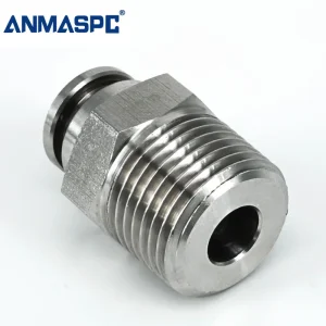 Multi Size PC 304/316L Stainless Steel Straight Connectors Air Hose Connector With Male Thread Pneumatic Push in Fittings gallery image 3