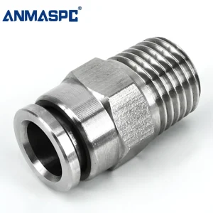 Multi Size PC 304/316L Stainless Steel Straight Connectors Air Hose Connector With Male Thread Pneumatic Push in Fittings gallery image 5