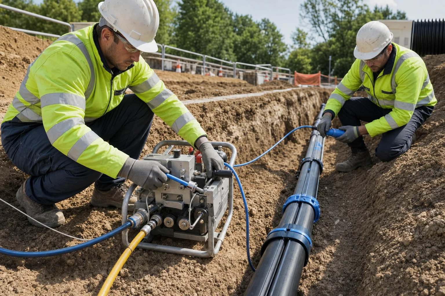 Instalacija mikrotubusa u kabelskom rovu