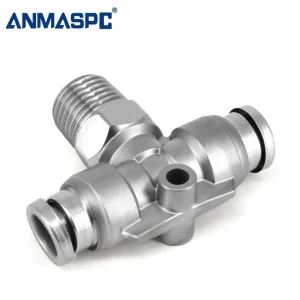 PB Series 4mm/6mm/8mm/10mm/12mm Stainless Steel Fitting Coupling Tee Male Pneumatic Connector gallery image 5