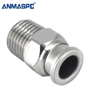PC Stainless Steel Fitting Male Pneumatic Push in Fittings Air Connector gallery image 1