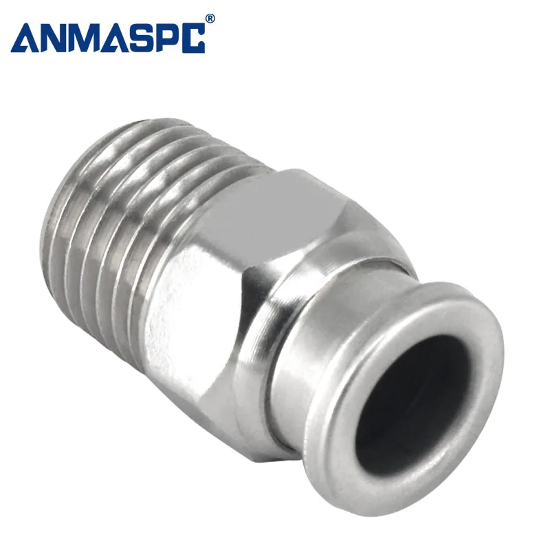 PC Stainless Steel Fitting Male Pneumatic Push in Fittings Air Connector gallery image 1