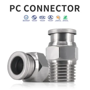 PC Stainless Steel Fitting Male Pneumatic Push in Fittings Air Connector gallery image 3