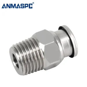 PC Stainless Steel Fitting Male Pneumatic Push in Fittings Air Connector gallery image 4
