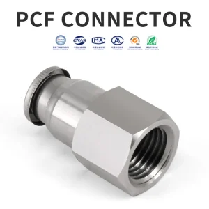 PCF Series Straight Female Thread Pneumatic Connector Quick Connecting Tube Fittings gallery image 1