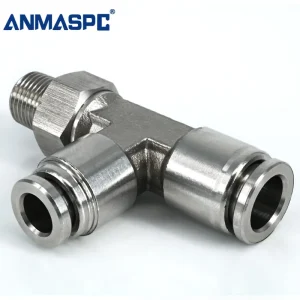 PD Stainless Steel 1/2" 3/8" Male Thread Air Hose Quick Release Connector 3 Way Union Tee Fittings gallery image 1