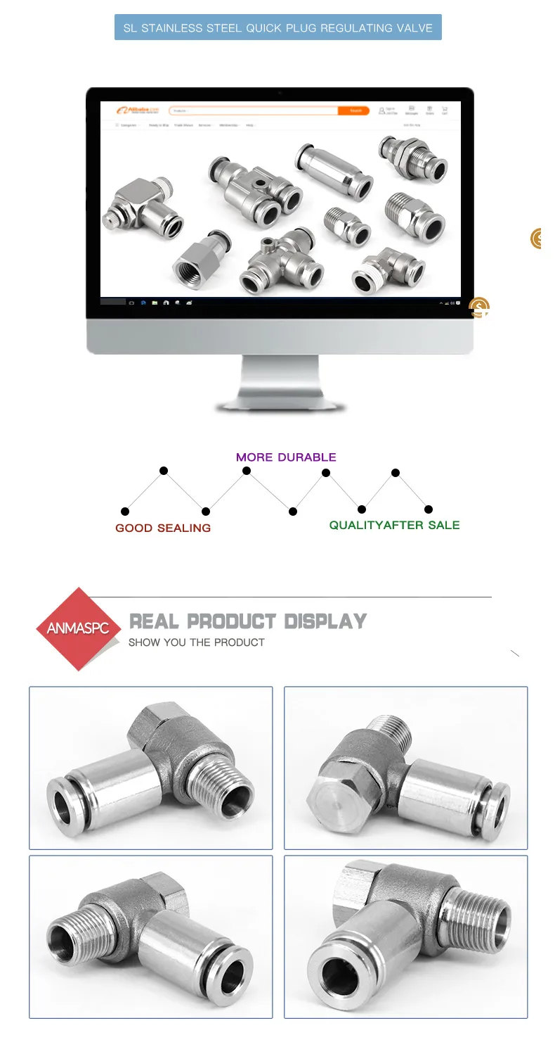 PH Series Male Thread Elbow 304/316 Stainless Steel Joint detail image 3