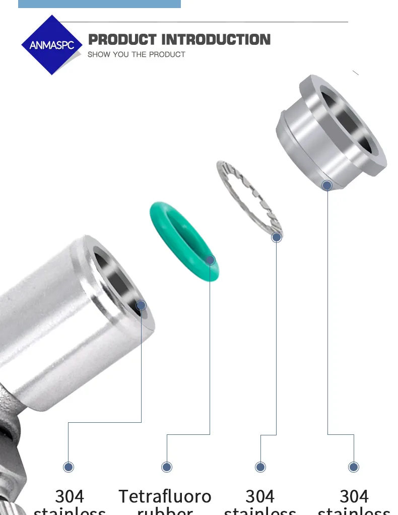 PH Series Male Thread Elbow 304/316 Stainless Steel Joint detail image 5