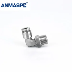 PL Quick Connection L Type Hose Push-in Elbow Connector Swivel Male x 10mm Pipe OD Fitting gallery image 3
