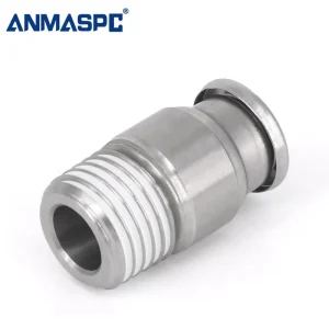 POC Round Male Straight Push To Connect Tube Pneumatic Air Hose Fitting gallery image 4