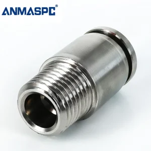 POC Straight Stainless Steel Quick Tube Joint Male Tread Pneumatic One Touch Push to Connect Hose Pipe Fitting gallery image 2