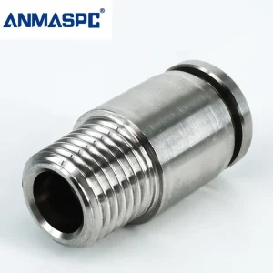 POC Straight Stainless Steel Quick Tube Joint Male Tread Pneumatic One Touch Push to Connect Hose Pipe Fitting gallery image 3