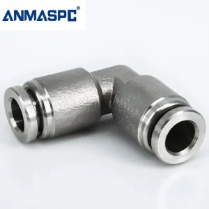 PV High Quality L Type Stainless Steel Pneumatic Fitting Elbow Joint Quick Connect Push Lock Fittings gallery image 3