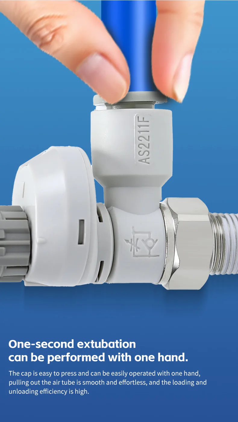 S-AS-FS Scaled Elbow Type Speed Control Valve Pneumatic Fitting detail image 3