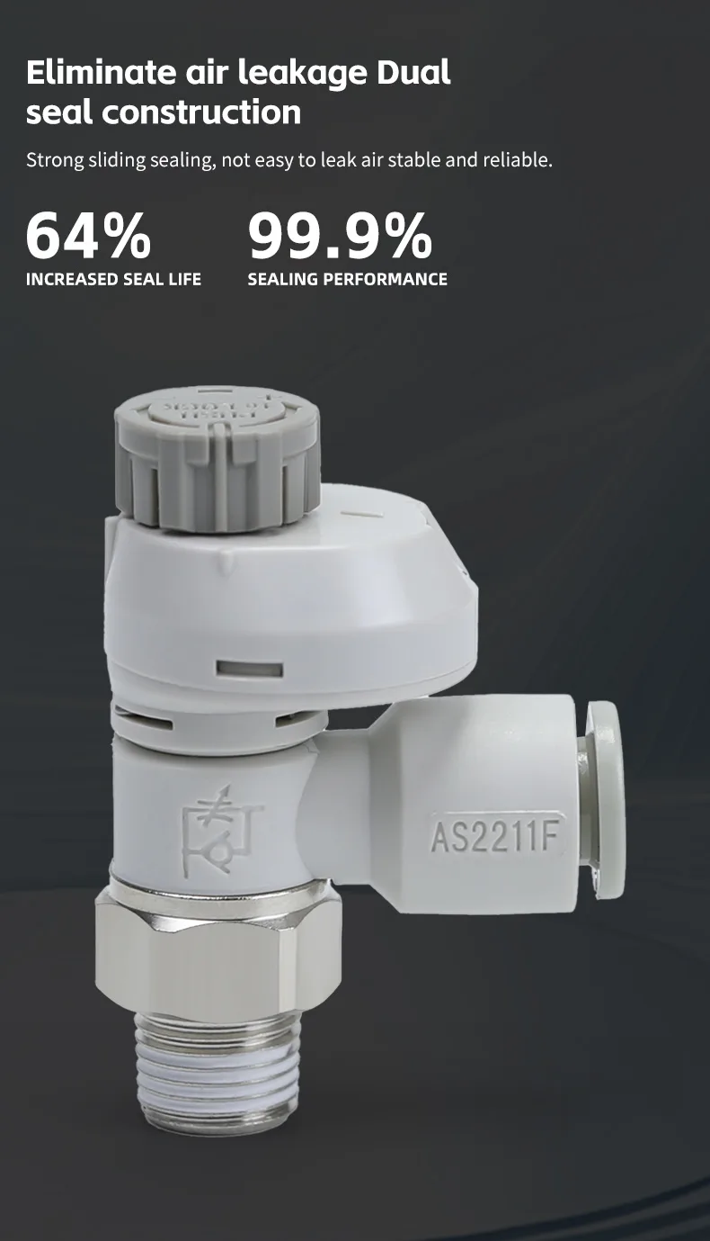 S-AS-FS Scaled Elbow Type Speed Control Valve Pneumatic Fitting detail image 5